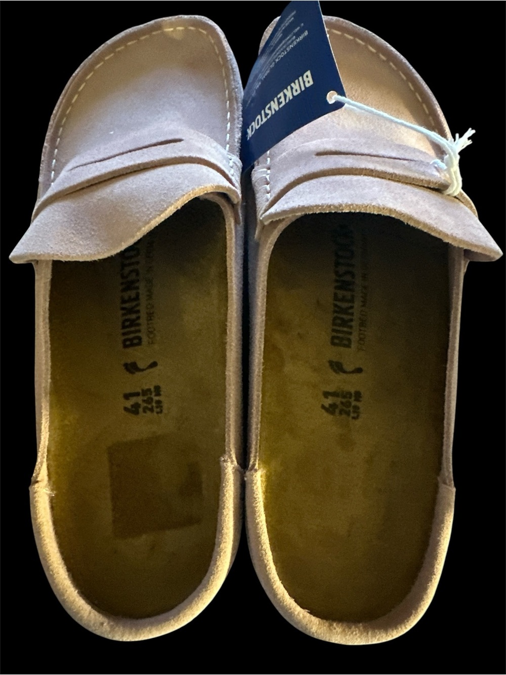 BIRKENSTOCK NAPLES WRAPPED SUEDE LEATHER LOAFERS IN PINK CLAY NWT Size 41 - Picture 5 of 6
